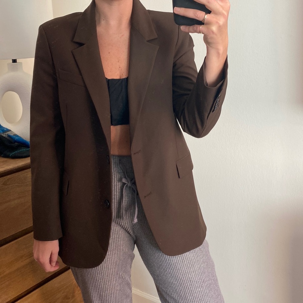 Zara chocolate brown blazer